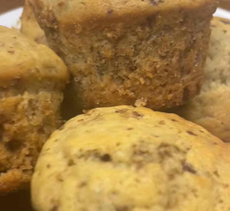 Banana Muffins with Chocolate Kisses